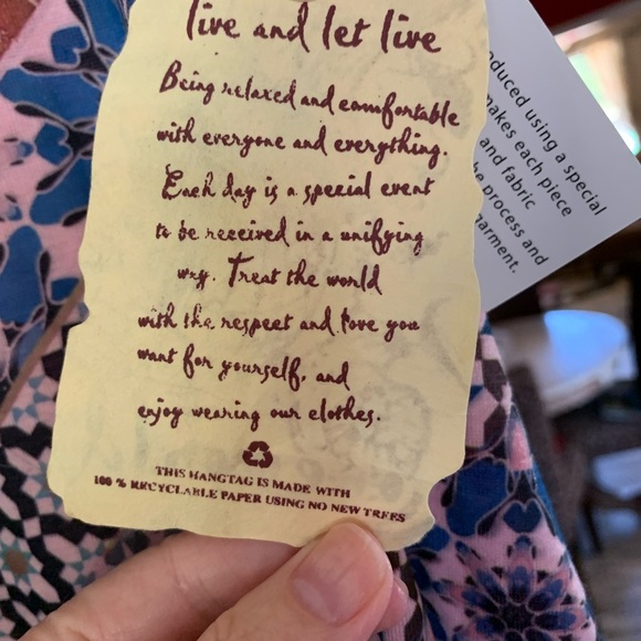 NWT One World ladies boho top short sleeves 1X - Picture 8 of 11